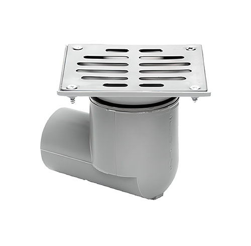 Sopapa Sifolimp con Rejilla de Acero Receptáculo Baño Codo Ø 40